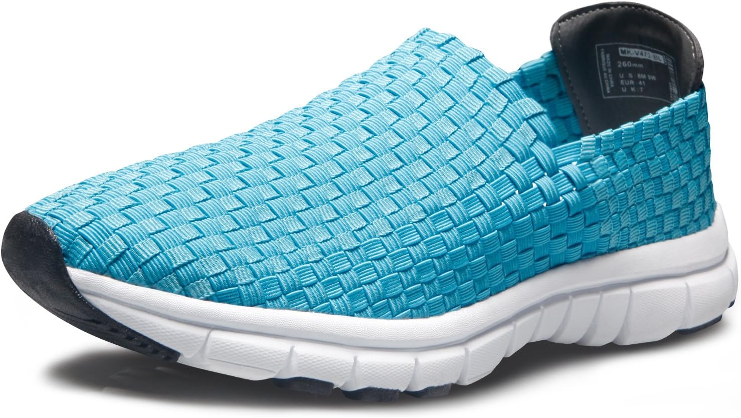 MK-V472-BL_285 Men 10.5 D(M) Makani Unisex Ultra Lightweight Multicolor Woven Sneaker Slip-on Shoe V472