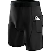 Niksa 1/2/4/5 Pack Compression Shorts Men, Spandex Running Shorts Athletic Workout Sport Performance Baselayer Underwear
