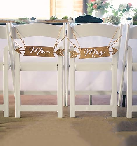 Amazon Com Mr Mrs Chair Signs Boho Chic Arrow Chair