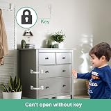 YMCRLUX Child Safety Straps Locks with Key 2 Pack for Cabinets Fridge Oven Door view 4