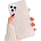 J.west Case Compatiable with iPhone 13 Pro Max 6.7 inch,Sparkly Opal Glitter Translucent Clear Soft TPU Slim Fit Protective Phone Cover Case for Women Girls Colorful
