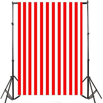Amazon Com Yeele 5x7ft Red And White Stripe Photo Backdrops