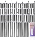Wzaytia 24 Pack 20 Oz Stainless Steel Straight