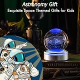 IFOLAINA 3D Solar System Crystal Ball 80mm LED Night Light Planet Globe view 2