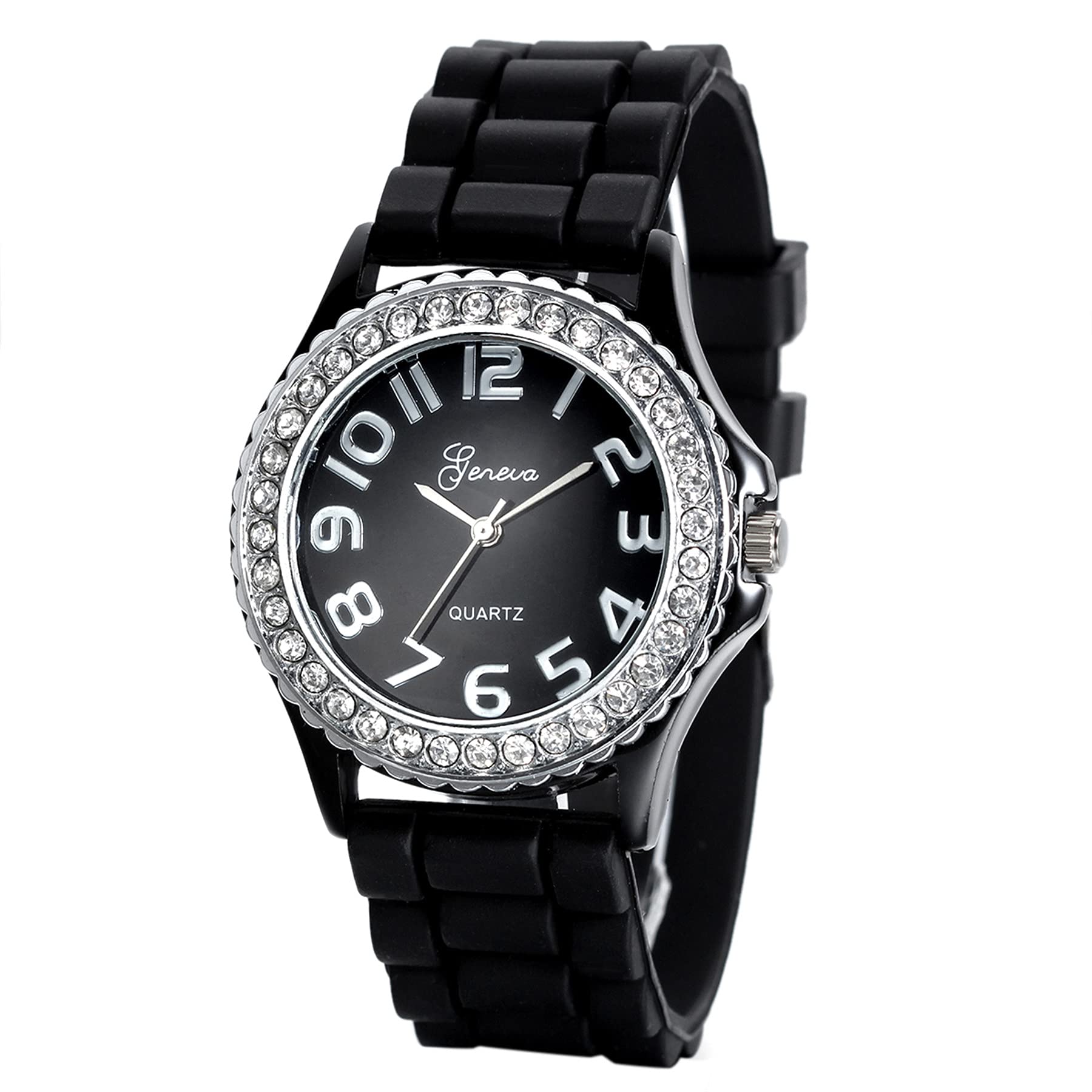 Avaner Women's Wrist Watch Analog Quartz Watch Silicone Band Bling Wristwatch