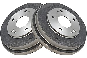 AM AUTOPARTS Rear Brake Drum LH & RH Kit Pair Set of 2 for 03-07 Honda Accord