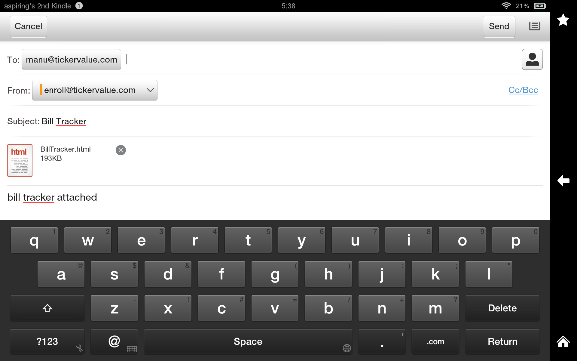 Bill Tracker (Kindle Tablet Edition) Appstore for Android