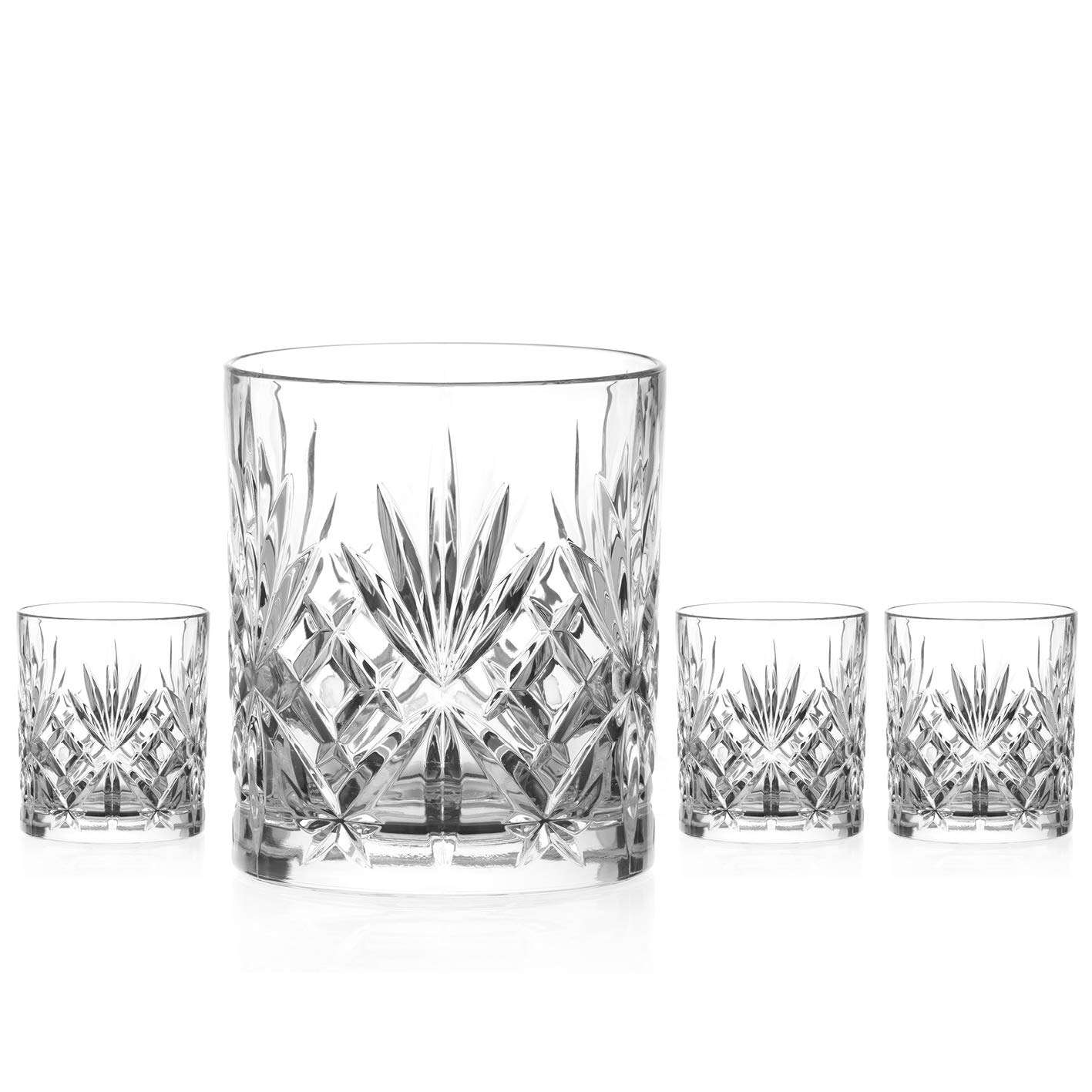 DIAMANTE Chatsworth Whisky Tumblers - Premium Crystal - Set of 4