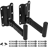Nbguigdstr Heavy Duty Speaker Mounts - Support up to 110lbs, Adjustable PA Speaker Brackets, Swivel & Tilt, 2 Packs Black