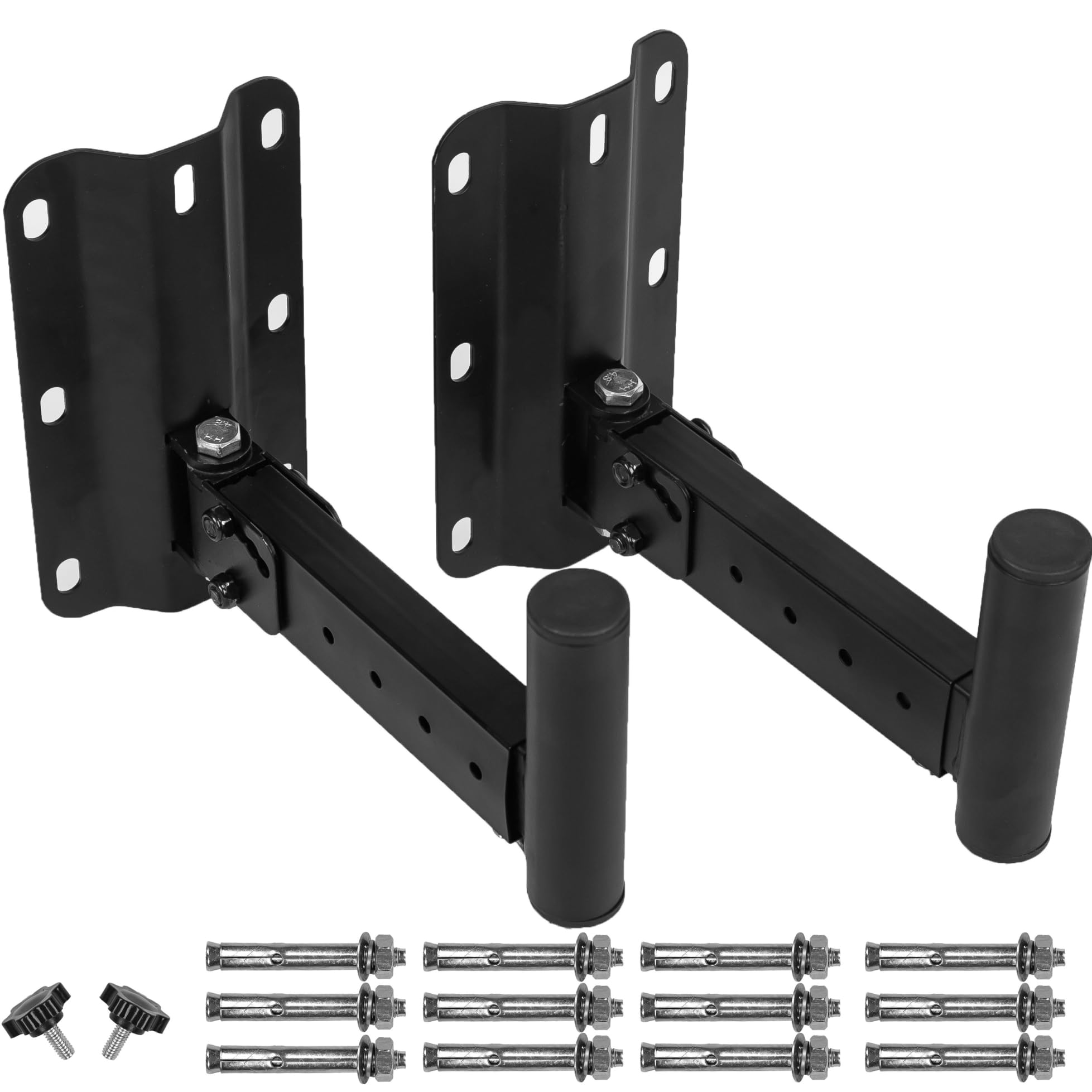 Photo 1 of Nbguigdstr Heavy Duty Speaker Mounts - Support up to 110lbs, Adjustable PA Speaker Brackets, Swivel & Tilt, 2 Packs Black