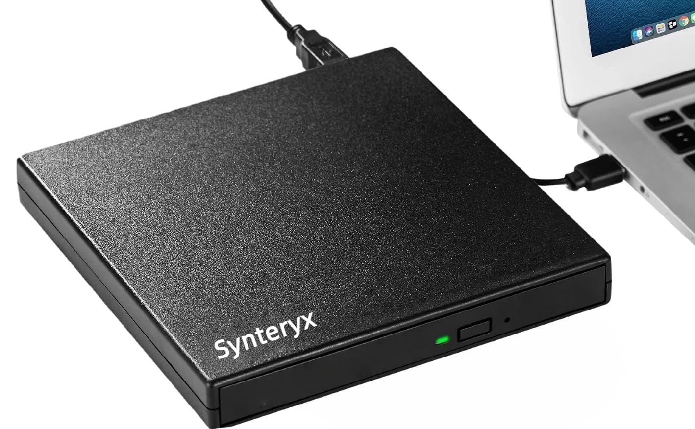 Photo 1 of *UNTESTED*
Synteryx External CD DVD Drive USB and Type-C, Portable Slim CD/DVD +/-RW Burner Reader Writer Player for Laptop Desktop PC MacBook Mac Windows Linux OS Apple Brushed Black (Matte Black-2)
