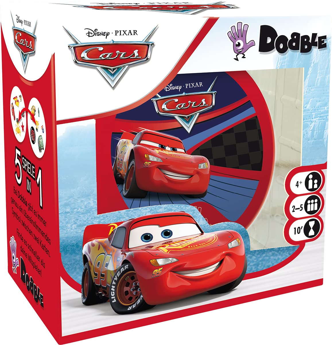 Zygomatic ASM0004 Dobble Cars Game, Multicoloured, Colourful, 2. 30 Karten Amazon Exclusive