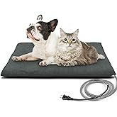 PETNF Outdoor Heated Pet Bed with Waterproof Cover,Pet Heating Pads for Dog,Soft Electric Blanket Auto Temperature Control,Heating Mat for Dog House Cabin Cot Doorway,Rescue Cats