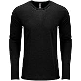 Next Level 6071 Mens Triblend Long Sleeve Crew Tee Vintage Black Small