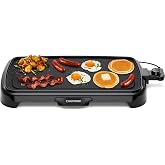 Chefman XL Electric Griddle with Removable Temperature Control, Immersible Flat Top Grill, Burger, Eggs, Pancake Griddle, Non