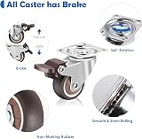 W B D WEIBIDA 2 in Castor Wheels with Brakes, 600 Lbs, 4 Pack view 4