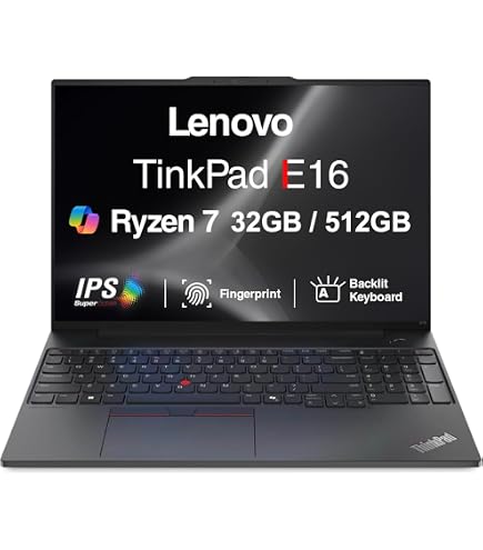 Amazon.com: Lenovo ThinkPad E16 16 WUXGA Laptop Computer, 32GB
