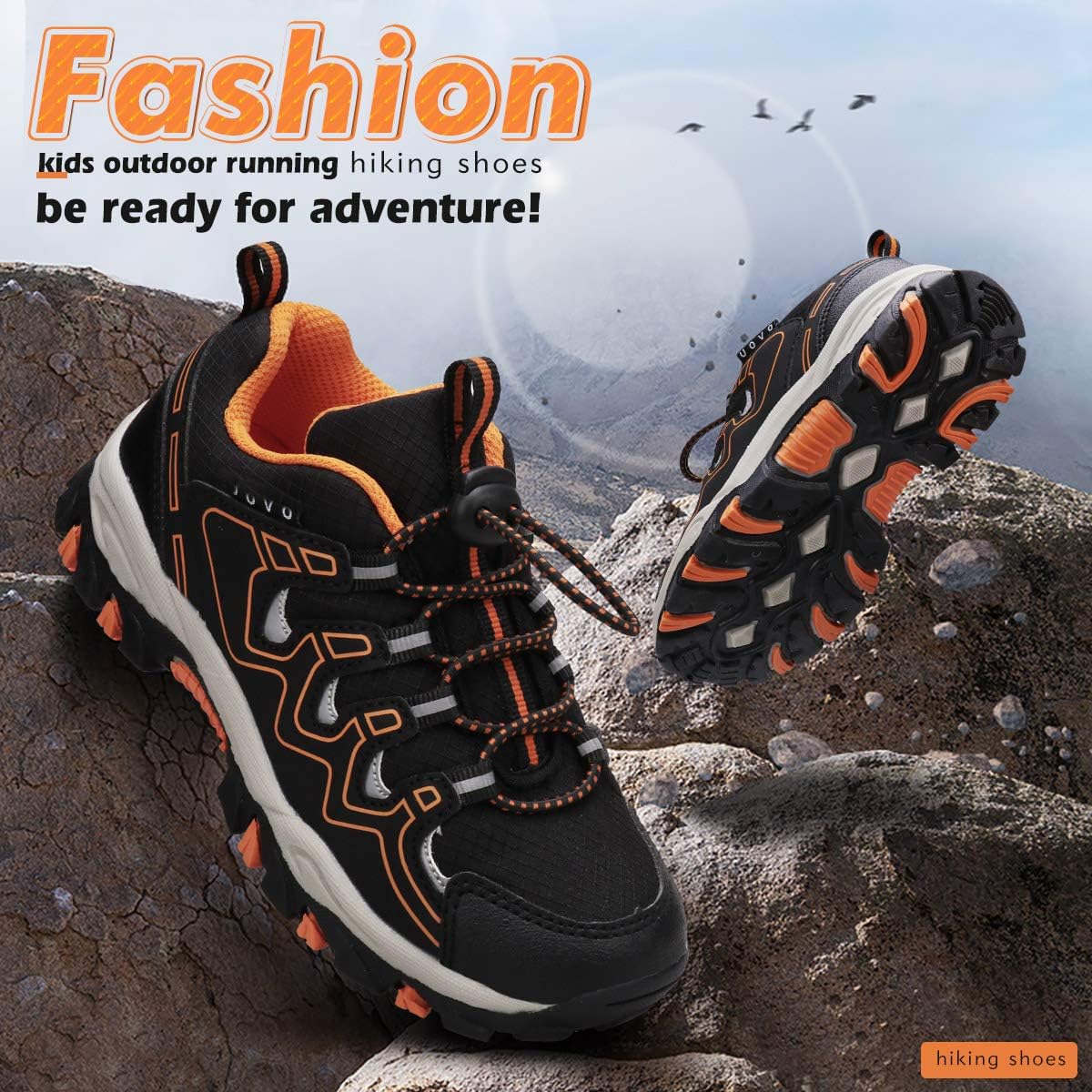  | UOVO Boys Shoes Boys Sneakers Boys Tennis Running Shoes Waterproof Hiking Shoes Kids Athletic Outdoor Sneakers Slip Resistant(Little/Big Boys) | Sneakers