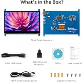 ELECROW 7 Inch Touchscreen Monitor IPS 1024x600 HDMI for Raspberry Pi Windows view 8