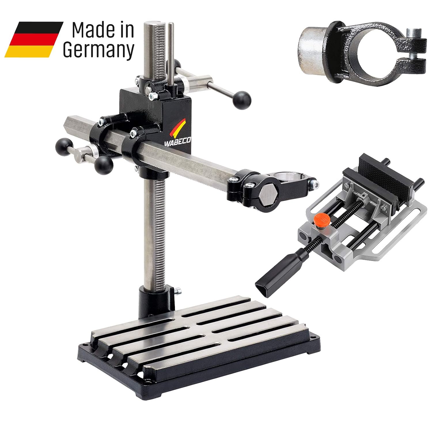 Support De Perceuse à Colonne Réglable - Base Aluminium Pour Perçage Précis Jusqu'à 60 Mm