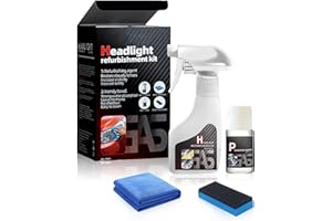 Headlight Restoration Kit, Automotive Head Light Restoration Fluid Kit – Car Headlamp Cleaner for All Vehicles That Restores 