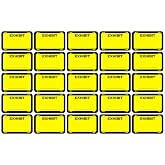 Tinlade 500 Pcs Exhibit Stickers Legal Exhibit Labels 1.65x1 Inches,Yellow | Self adhesive Exhibit Stickers Blank File Folder Tabs for Courts Office Legal Document Folder, Blank Writeable Report Divider