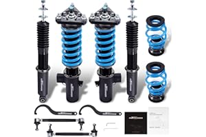 maXpeedingrods Coilover for Honda Civic Si 2014-2015, 24 Levels Damper Adjustable Coilover Suspension Kit Strut, Height Adjustable T6 Upgraded Lowering Kits Blue