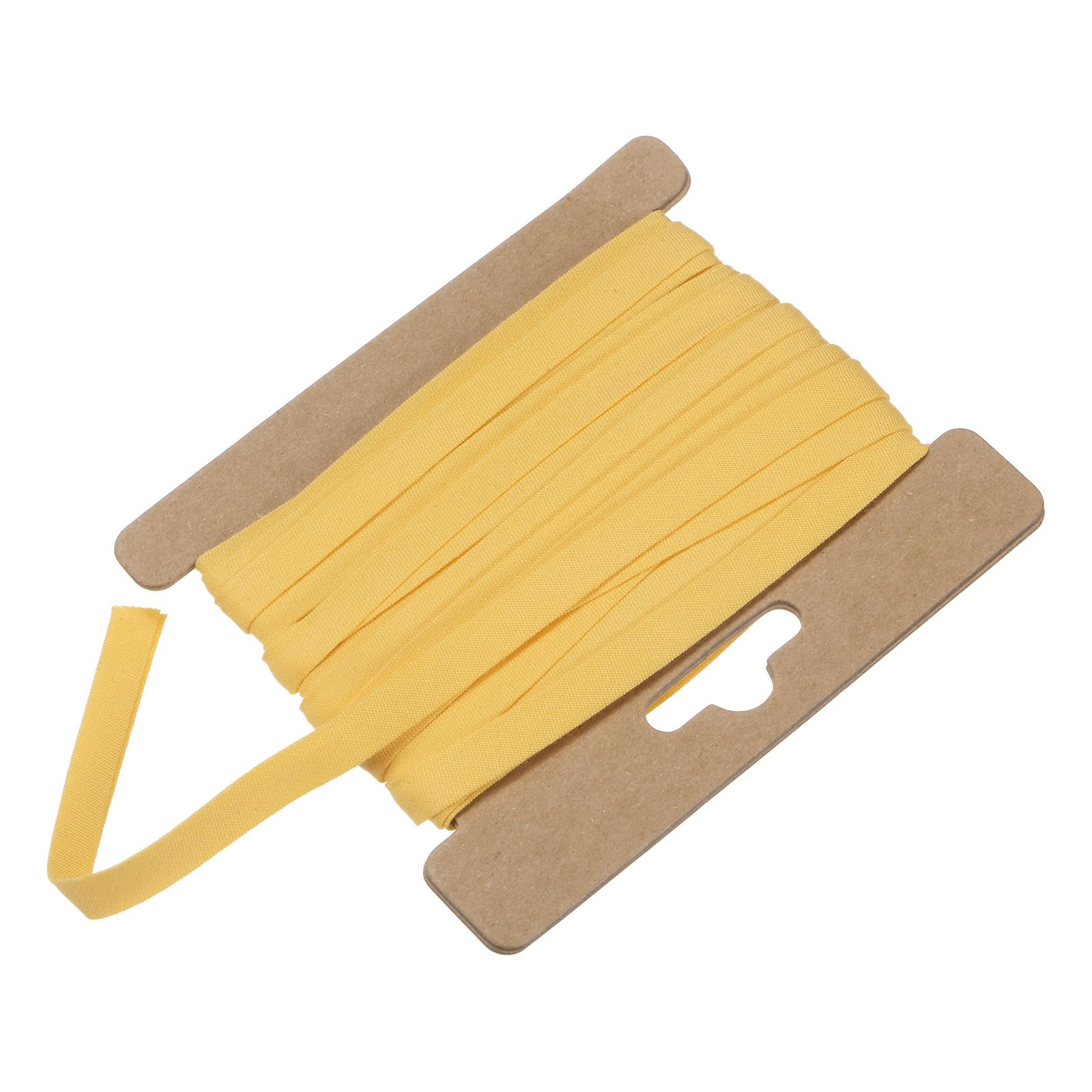M METERXITY Double Fold Bias Tape 1/4 Inch 6 Yards Cotton Bias Binding Tape Bulk Double Fold Bias Tape for Sewing/Seaming Hemming/Binding//Quilting/DIY Craft [Light Yellow]