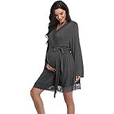 Maternity Robes for Women - Hospital Labor Delivery Robes - Pregnancy Nursing Sleepwear