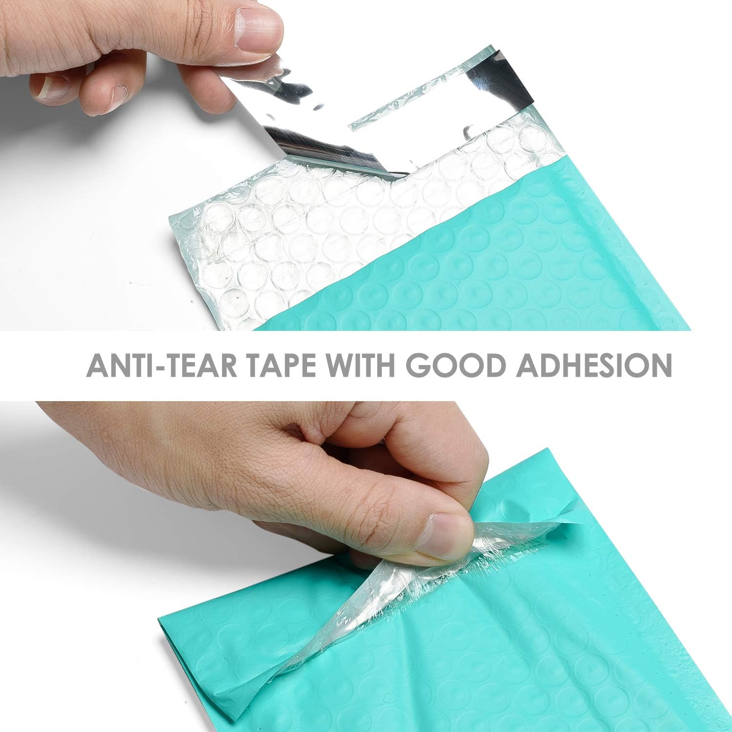 Metronic 50pcs Poly Bubble Mailers 4x8 Inch Padded Envelopes #000 Bubble Lined Poly Mailer Self Seal Teal: Office Products