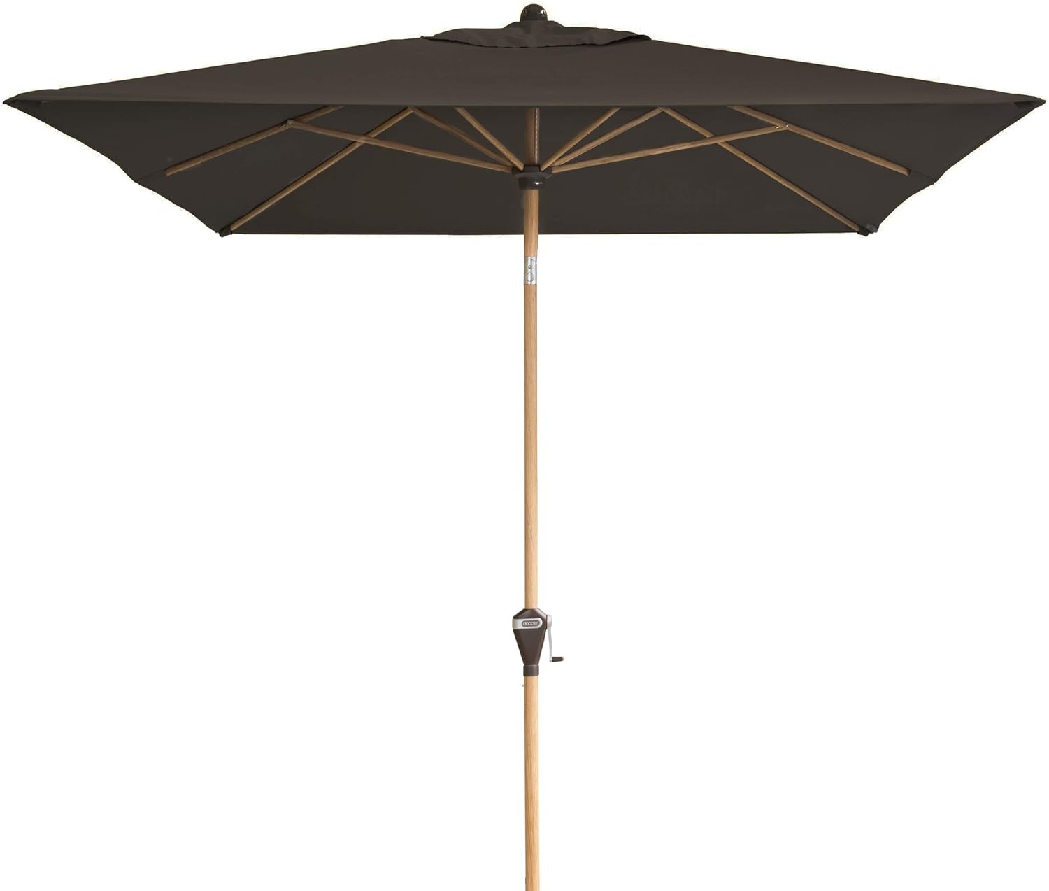 Doppler Alu Wood – Rechteckiger Sonnenschirm für Balkon und Terrasse – Edle Holzoptik – 300x200 cm – Anthrazit