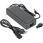 BTF-LIGHTING 12V 10A 120W Power Supply Adapter ETL Listed 100-240V AC to 12V DC Converter Class 2 Power Supply, 5.5x2.1mm Jack for for Low Voltage LED Strip Lights, CCTV, Router, Electronics