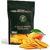 Cravers Delight Lightly Sweetened Dried Mango Slices – 16 oz Sliced Dehydrated Mango Dried Fruit in Bulk, Low Sugar Added – Healthy Dry Fruit Snacks for Kids and Adults – Non-GMO, Gluten Free, Vegan