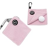 Aliennana Small Magnetic Golf Towel, Microfiber Waffle Design with Clip - Industrial Strength Magnet for Golf Bags, Carts Clubs