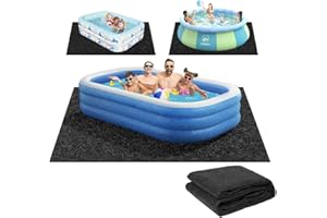 Foandbevi 90In Hot Tub Pad Inflatable Hot Tub Mat, Slip-Proof Backing, Absorbent Spa Pool Ground Base Flooring Protector Mat 