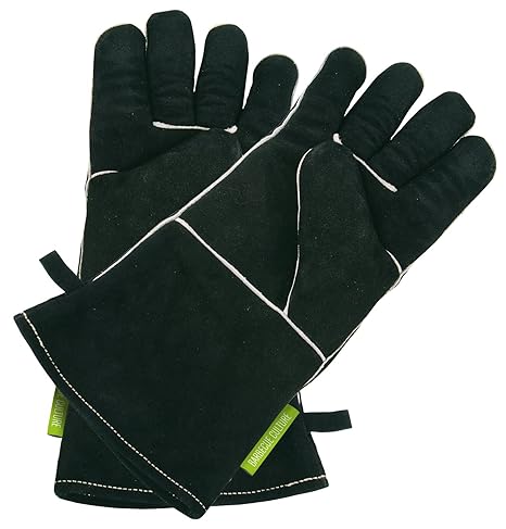 Outdoorchef Lederhandschuhe L, Schwarz