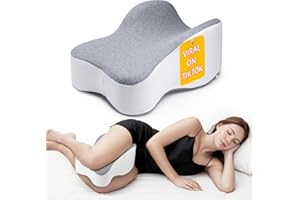 anzhixiu Long 14” Knee Pillow for Side Sleeper Fully Support Thighs and Knees for Required Knee Separation- Leg Pillow for Side Sleeping Between Legs Aligns Spine- Large, Gray