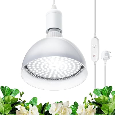 Barrina Grow Light Bulb with Timing 25W Full Spectrum 120 LEDs 4H 9H 14H Timer