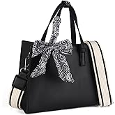 Gladdon Small Crossbody Purses for Women Shoulder Bag Trendy Designer Ribbon Satchel Handbag with Wide Strap