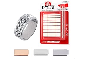 Omilly Ring Sizers for Loose Rings, 144-Pack 16 Sizes 6 Sheets, Invisible Ring Guards & Size Adjusters for Men & Women (Transparent, Grey, Nude)