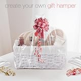 Woodluv White Small Woven Storage Basket with Removable Liner 30x18x12 cm view 3