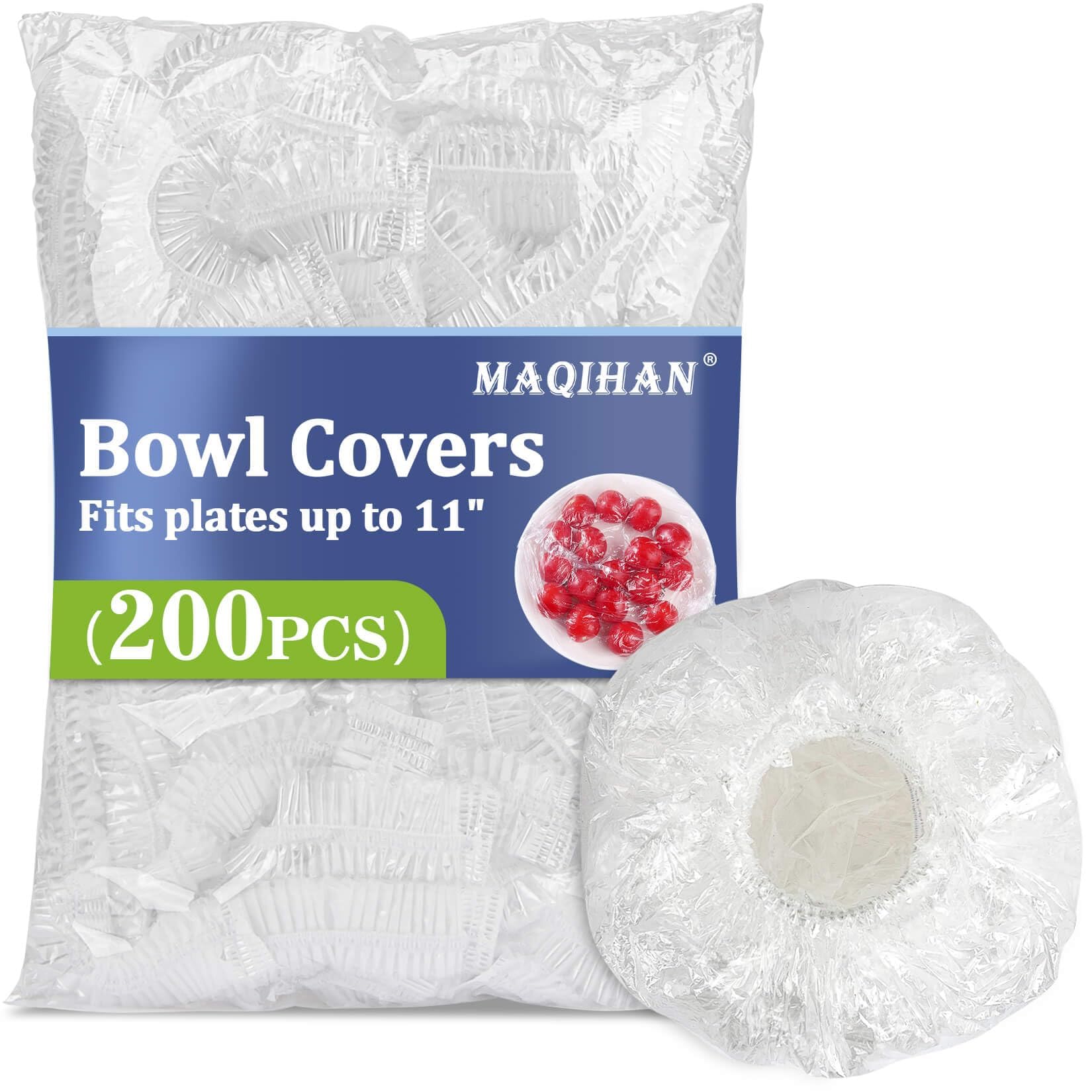 Photo 1 of MAQIHAN 200 Bowl Covers for Bread Proofing - Medium Plastic Wrap Food Sourdough Baking Rising Elastic Reusable Plate Covers Outdoor Food Fresh Keeping Bags Shower Cap Hair Deep Conditioning