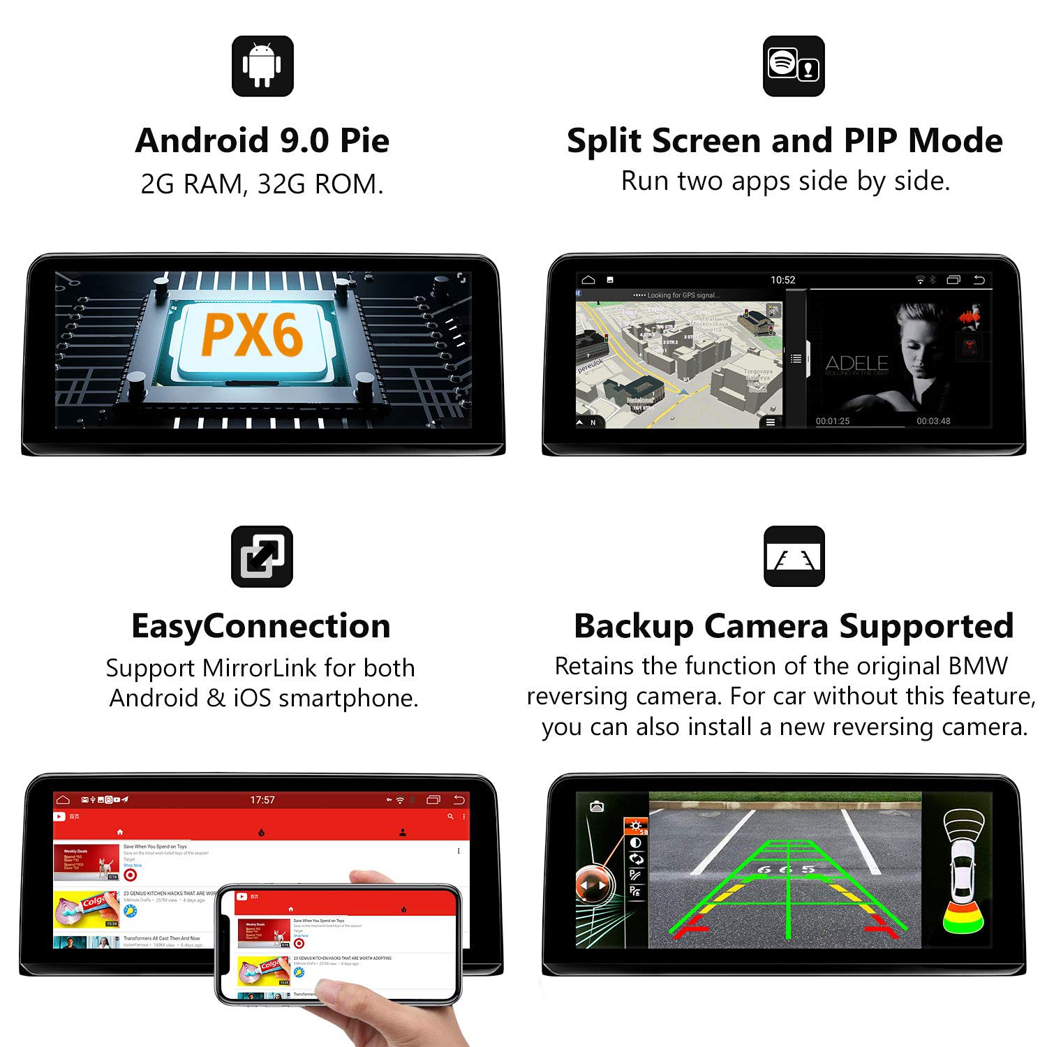 Radio GPS Navigation Stereo OBD WiFi 