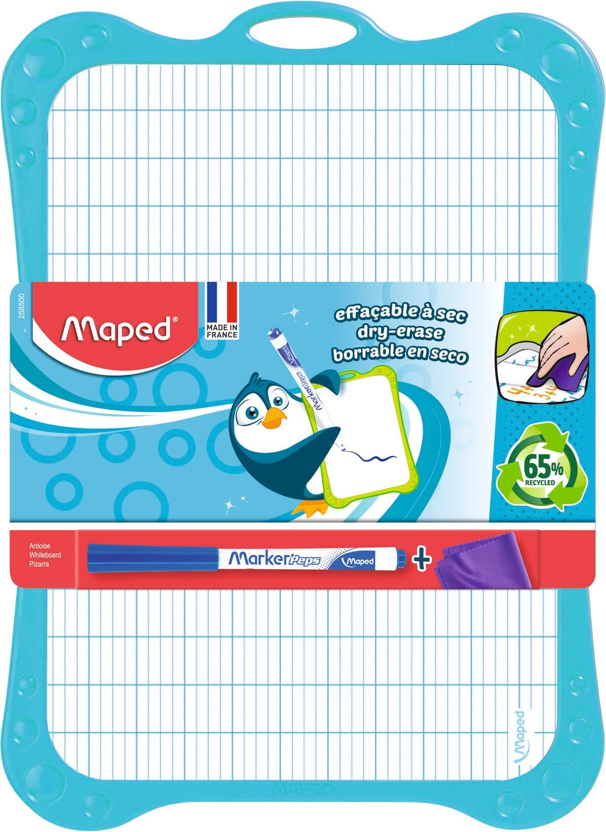 Maped Dry Wipe Whiteboard with Accessories Holder + Pen