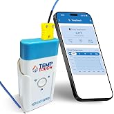 SafeSense TempTouch WiFi Thermocouple Sensor &ndash; Wireless Ambient &amp; Probe Temperature &amp; Humidity Monitor &ndash; Works with K, J, T, E, R, S, B, N Probes - App, Email and Text Alerts, Unlimited Data Logging