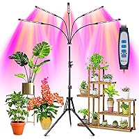 Wolezek Grow Lights for Indoor Plants, 100 LEDs Full Spectrum Plant Lights for Indoor Growing with Adjustable Stand, 5-Heads 