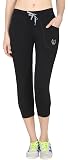 ONESPORT Black Regular Fit Sports Track Pants for Women(ONSP42BL)
