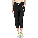 ONESPORT Black Regular Fit Sports Track Pants for Women(ONSP42BL)