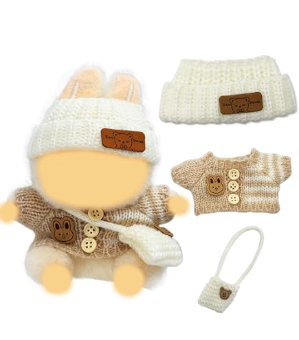 2PCS Vêtements Pour Poupées Labubu 17cm - Tenues Mignonnes Et Accessoires Pour Labubu Peluche