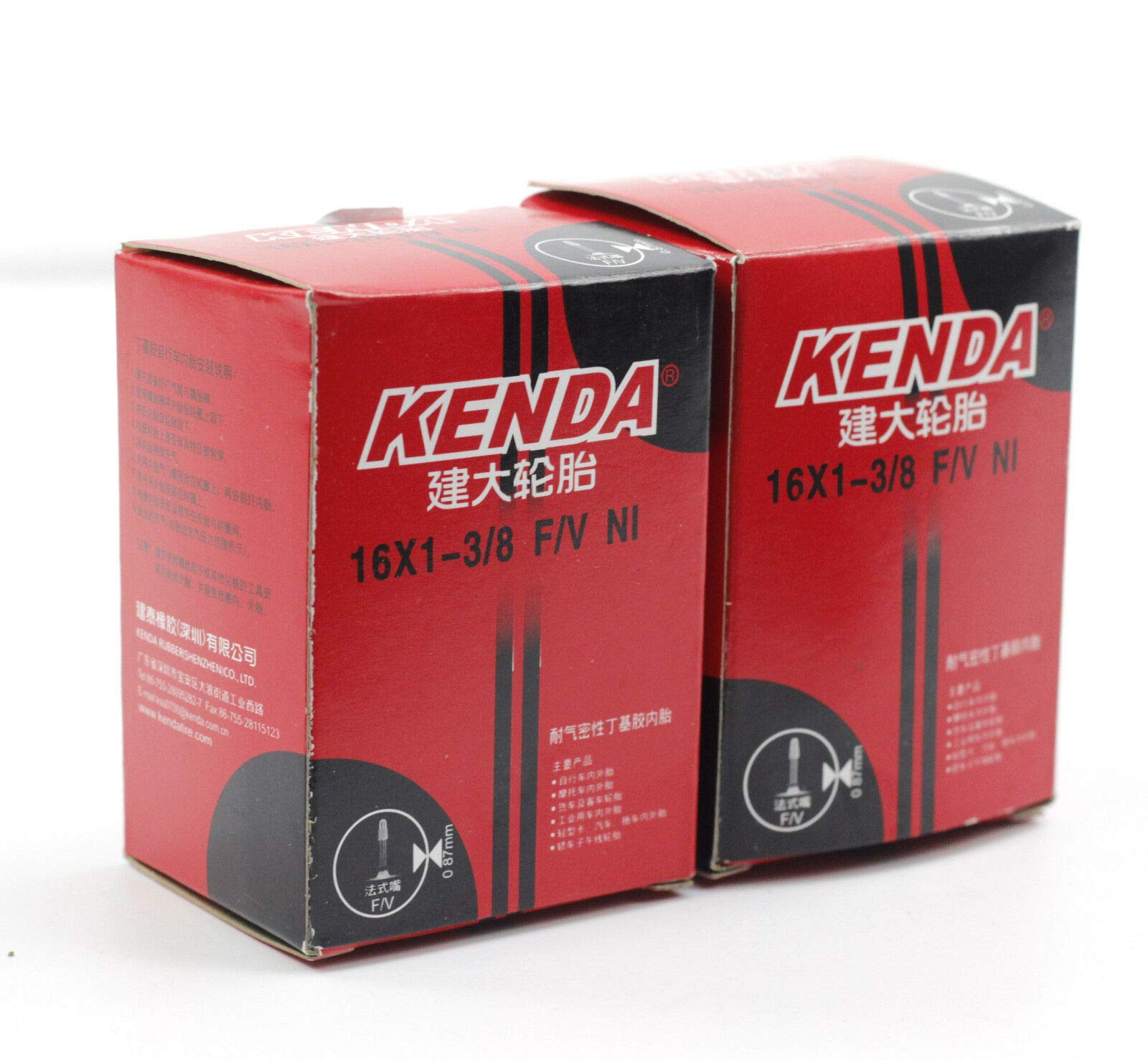 Kenda 2 pcs Inner Tubes 16 Inch 349 1 3/8 for Brompton Bike Presta (F/V)